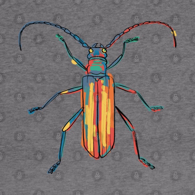 Multicolor longhorn beetle by kobyakov